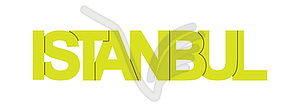 ISTANBUL. Color banner with name of capital of - vector clipart / vector image