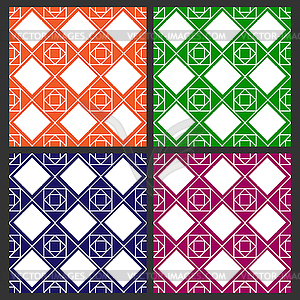 Set of seamless color patterns. Modern casual colors - vector clipart