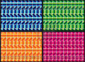 Набор бесшовных цветовых узоров. Современные повседневные цвета - векторный рисунок