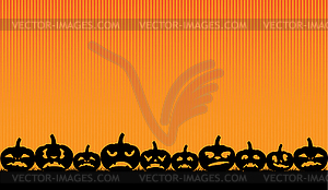 Background with funny silhouettes of pumpkins for - color vector clipart