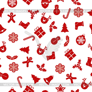 Festive new year seamless background with - color vector clipart