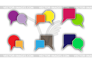 Colorful clouds for speech or dialogue - vector EPS clipart