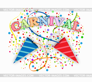 Colorful background with CARNIVAL inscription - vector clip art