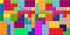 Бесшовный фон из цветных элементов - стоковое векторное изображение