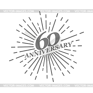 Congratulatory inscription for anniversary of - vector clipart