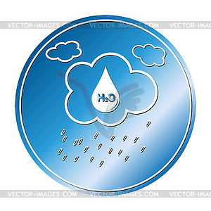 Environment and ecology. Cloud with water formula - vector image