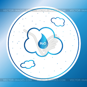 Environment and ecology. Cloud with water formula - vector clipart