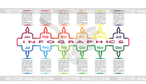 Infographics. Development strategy or action plan - vector clipart / vector image