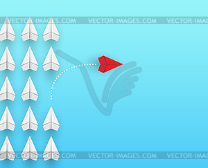 Business or career in conceptual plot. red - vector image