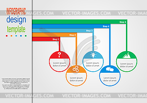 Infographic template for use in illustrating - color vector clipart