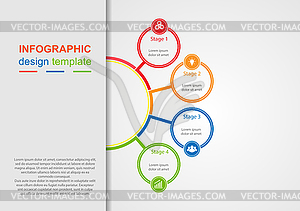 Infographic template for use in illustrating - vector clip art