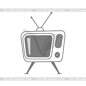 TV icon with kinescope. Simple design - vector clipart