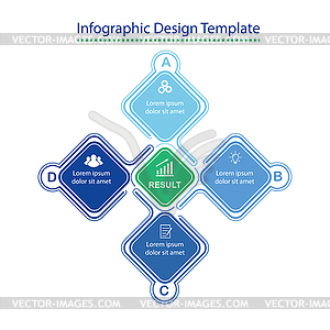 Infographic design template. Four steps to - vector image