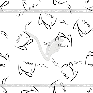 Seamless pattern with coffee Cup for textiles, - vector clipart