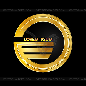 Abstract gold logo for design and decoration - vector image