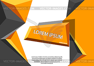 Cover with flat geometric pattern for leaflets, - vector clipart