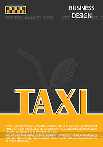 Background with TAXI inscription for advertising an - vector clip art