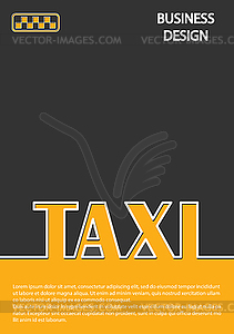 Фон с надписью TAXI для рекламы - клипарт