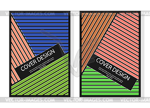 Editable design for cover, A4 format. Geometric - vector clipart