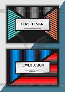 Editable design for cover, A4 format. Geometric - vector clipart / vector image