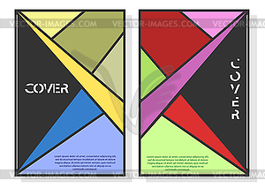 Editable design for cover, A4 format. Geometric - vector image