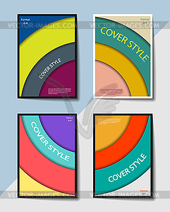 Editable cover design, A4 format. Geometric abstrac - vector image