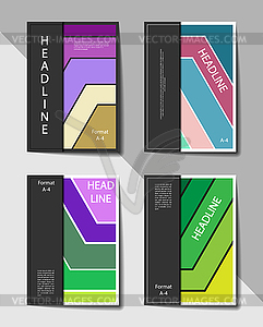 Editable cover design, A4 format. Abstract - vector image