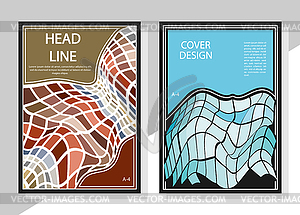 Editable design for cover, A4 format. Geometric - vector image