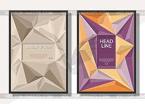 Editable design for cover, A4 format. Geometric - vector image