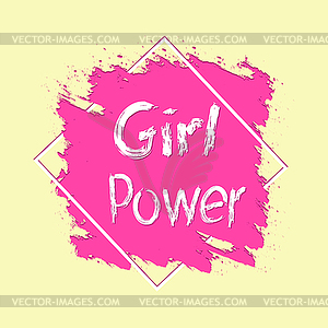 Feminism. Phrase girl power for banner, poster or - vector EPS clipart