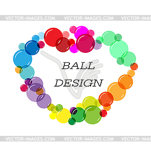 Frame of colored balls for design with place for - vector clip art