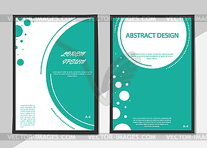 Set of covers in flat style with circles. Abstract - royalty-free vector clipart