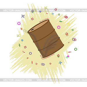 Icon barrel. Comic book style icon with splash - vector clipart