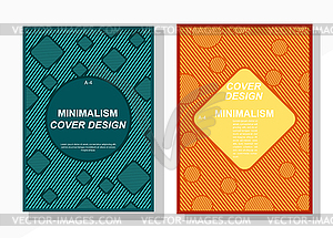 Geometric cover design templates A-4 format. - vector image