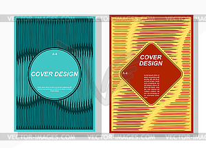 Geometric cover design templates A-4 format. - vector clipart