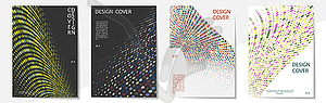 Geometric cover design templates A-4 format. - vector clipart