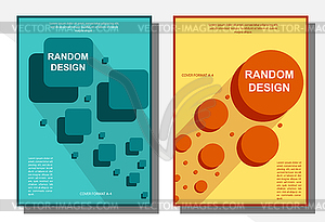 Collection of covers with simple geometric design - vector clipart / vector image