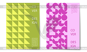 Geometric cover design templates A-4 format. - royalty-free vector image