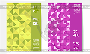 Geometric cover design templates A-4 format. - vector clip art