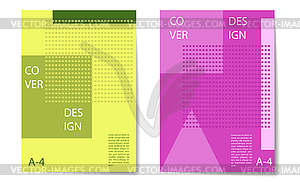 Geometric cover design templates A-4 format. - vector image