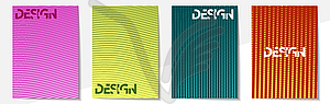 Geometric cover design templates A-4 format. - vector clip art