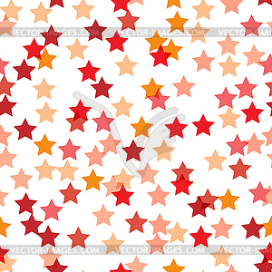 Seamless geometric stock pattern of colored stars. - vector clip art