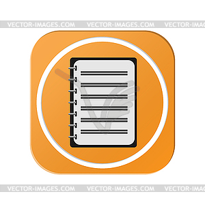 Значок для ноутбука или блокнота. Простой дизайн для сидения - клипарт в формате EPS
