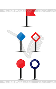 Набор указателей карты. Сток для сайтов и приложений - векторная иллюстрация