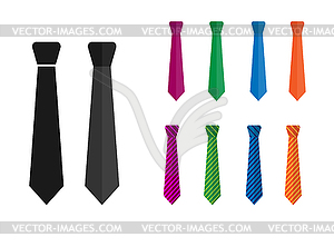Tie icon. Set of stock color s, flat design - color vector clipart