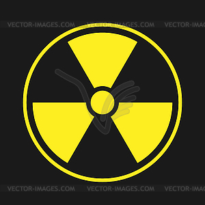 Icon of radioactivity. Radioactive material, - vector clipart