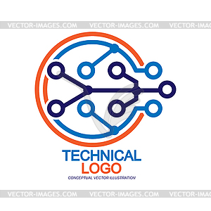 Logo of electronic component. Abstract digital - vector EPS clipart