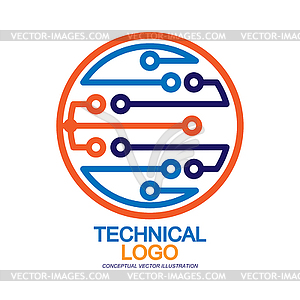 Logo of electronic component. Abstract digital - vector image