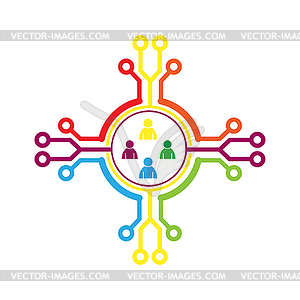 Stock conceptual design of social media networks an - vector clipart