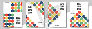 Geometric cover design templates A-4 format. - vector clipart